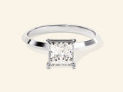 Knife Edge Princess Engagement Ring