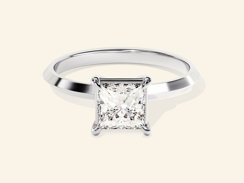 Knife Edge Princess Engagement Ring