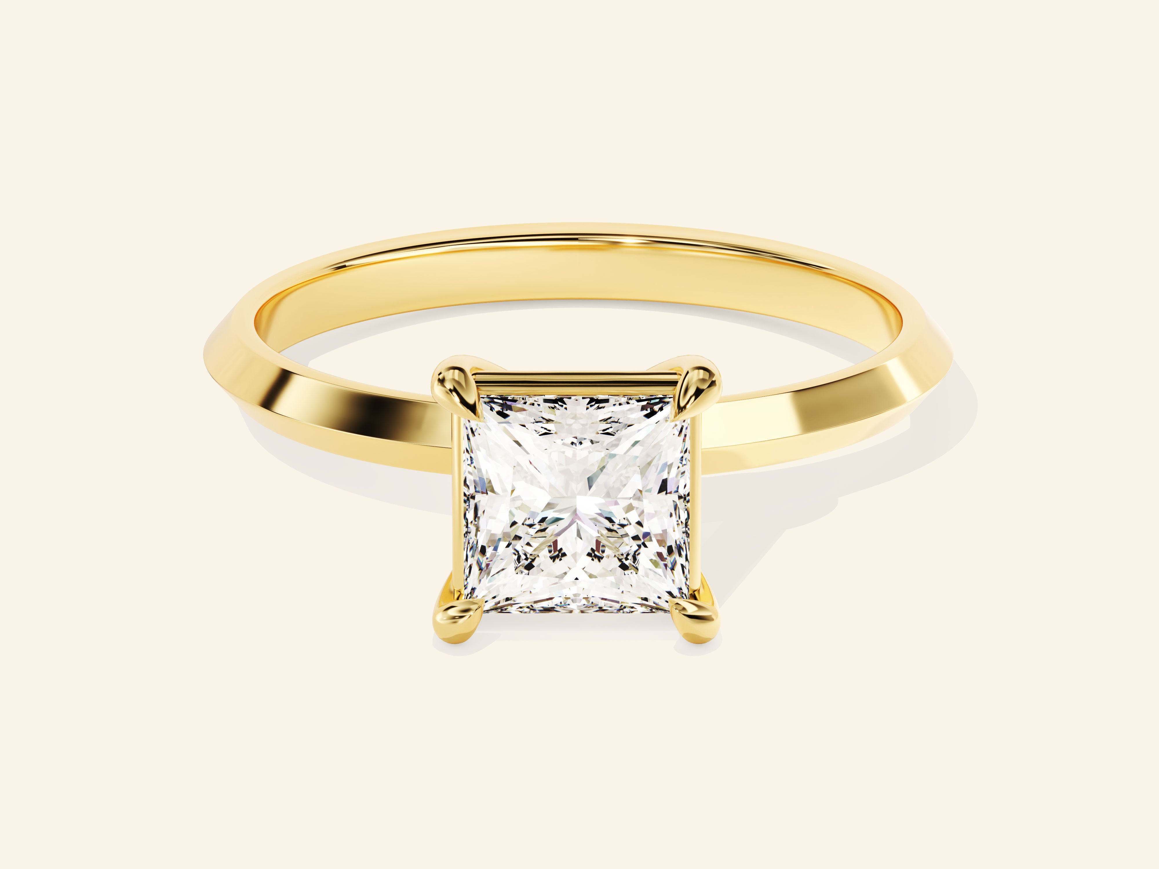 Knife Edge Princess Engagement Ring