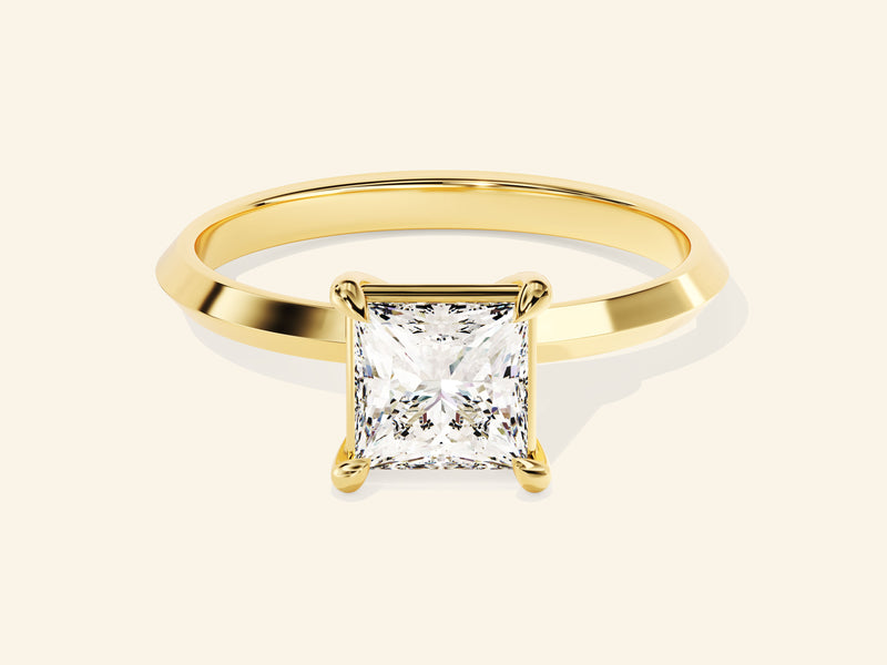 Knife Edge Princess Engagement Ring