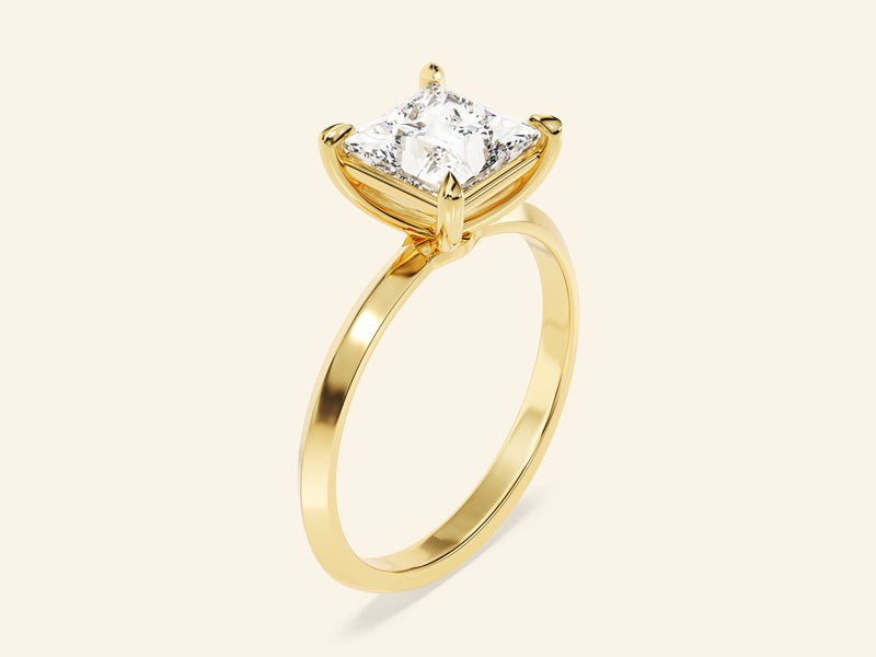 Knife Edge Princess Engagement Ring