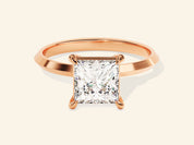 Knife Edge Princess Engagement Ring