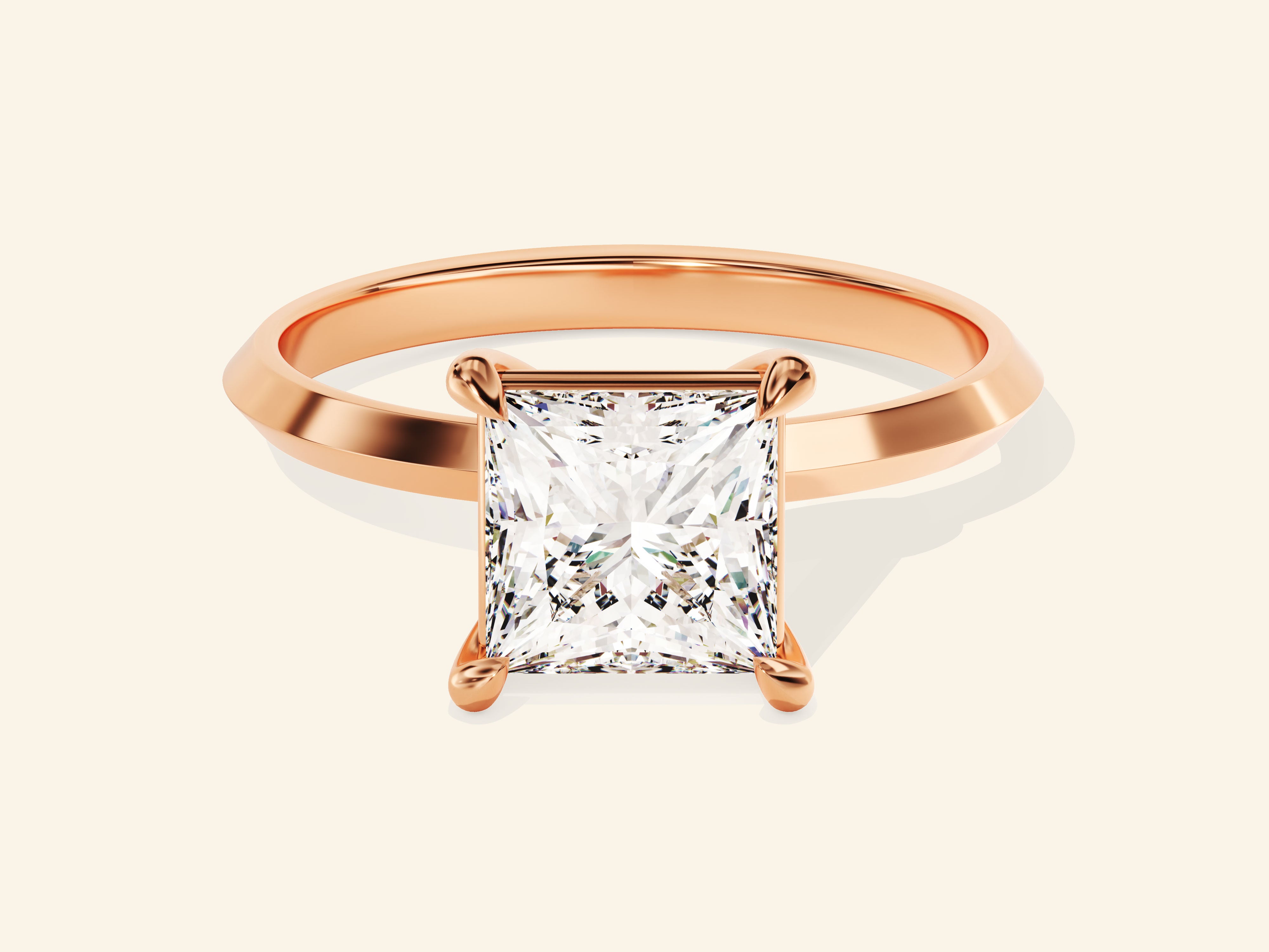 Knife Edge Princess Engagement Ring