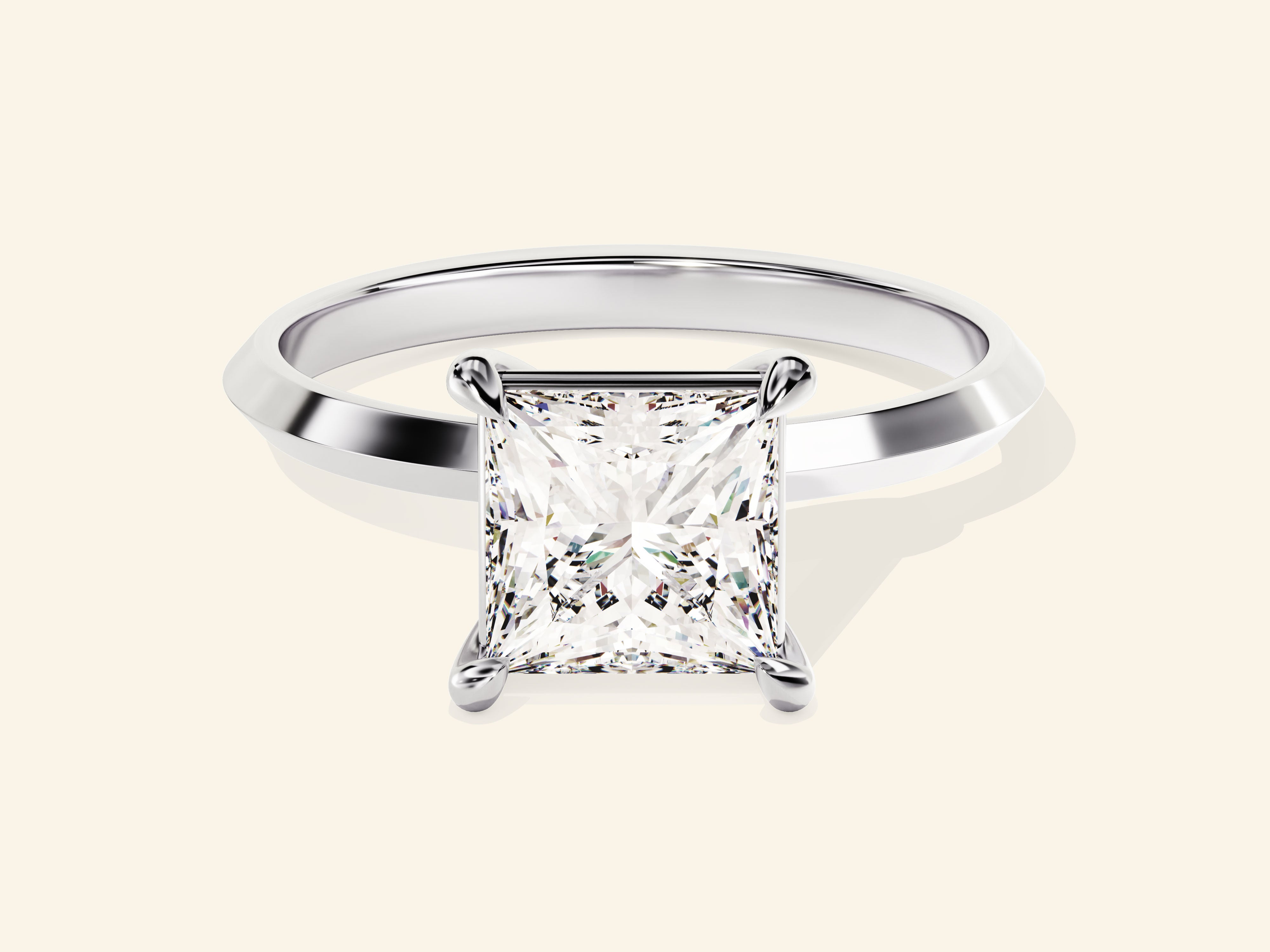 Knife Edge Princess Engagement Ring
