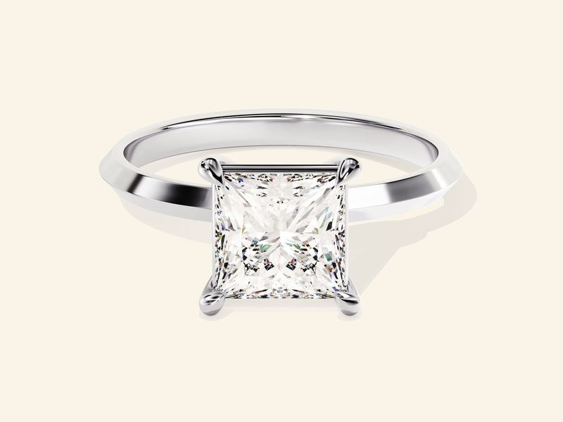 Knife Edge Princess Engagement Ring