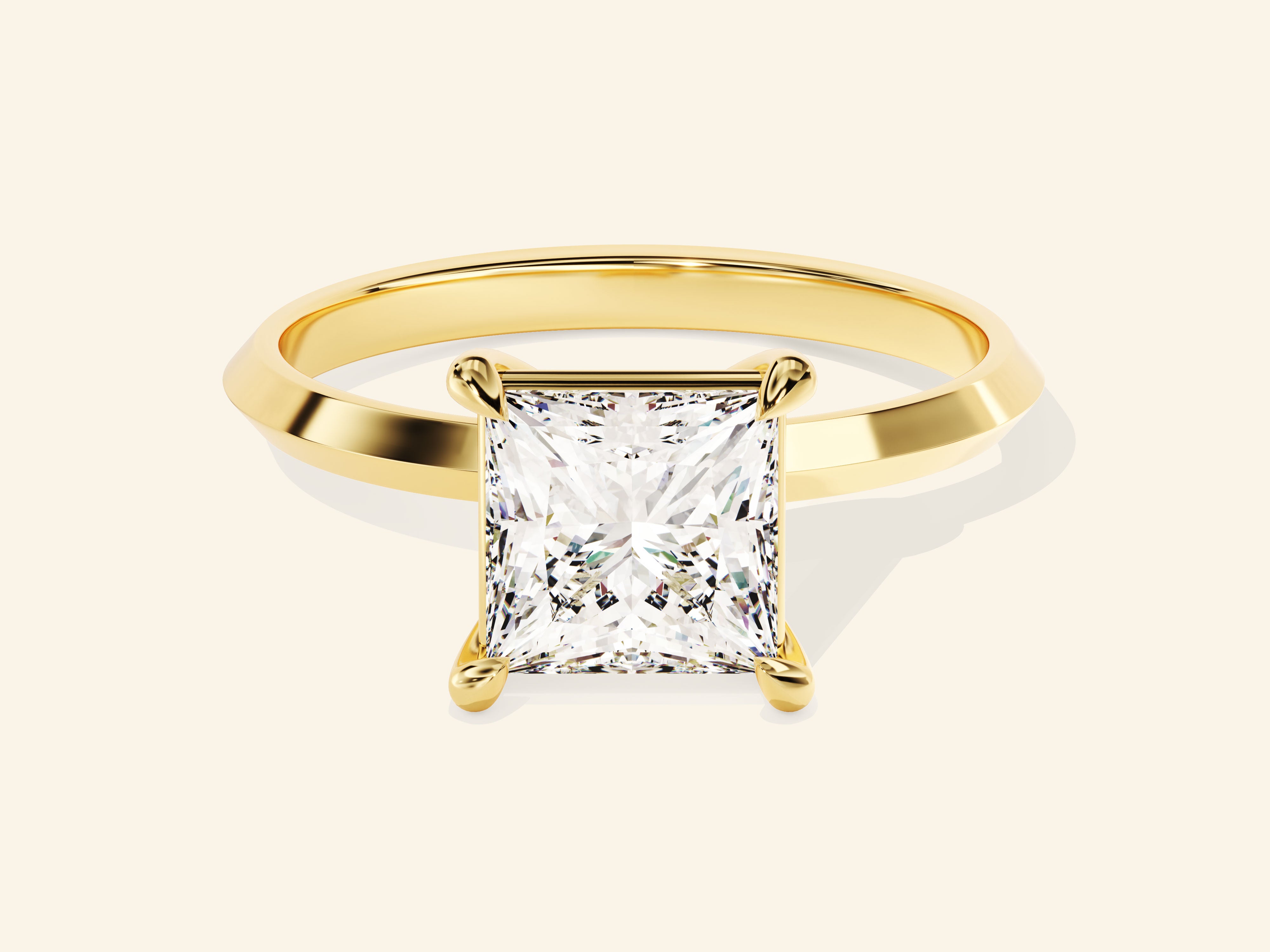 Knife Edge Princess Engagement Ring