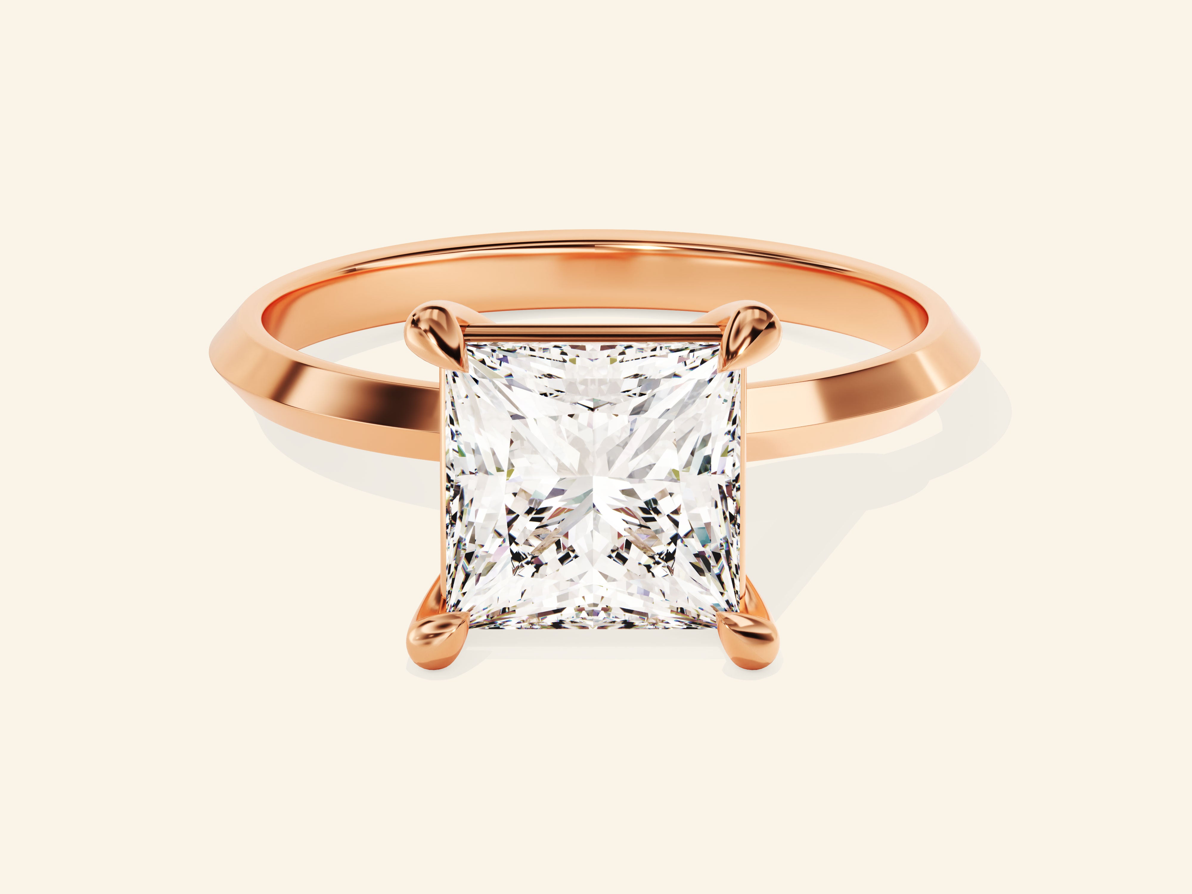 Knife Edge Princess Engagement Ring