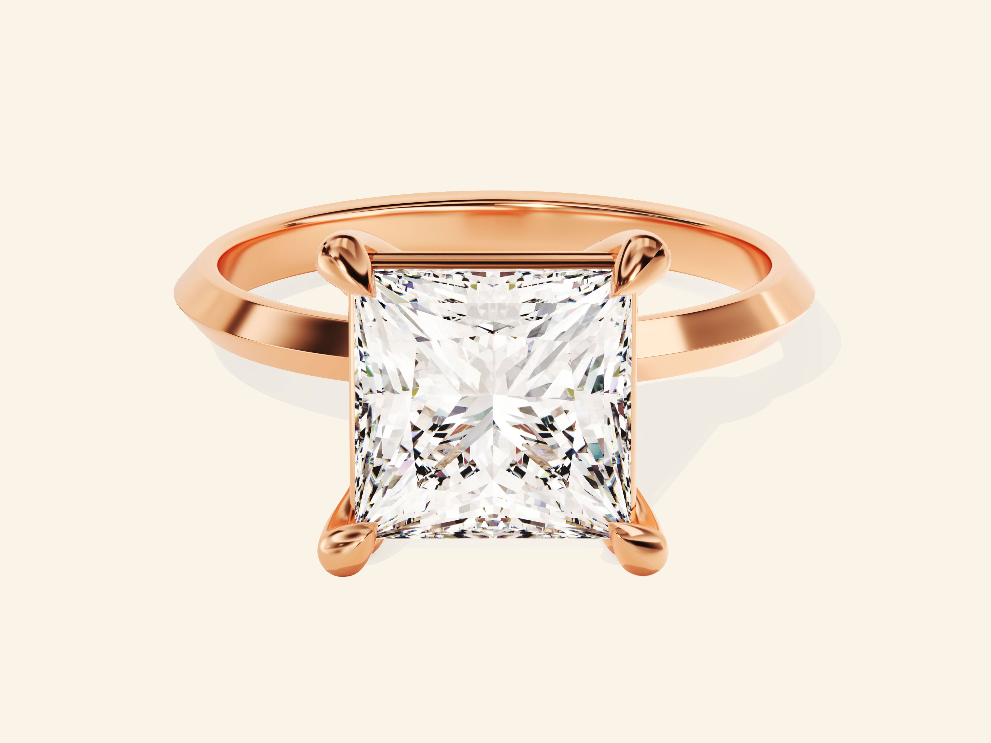 Knife Edge Princess Engagement Ring