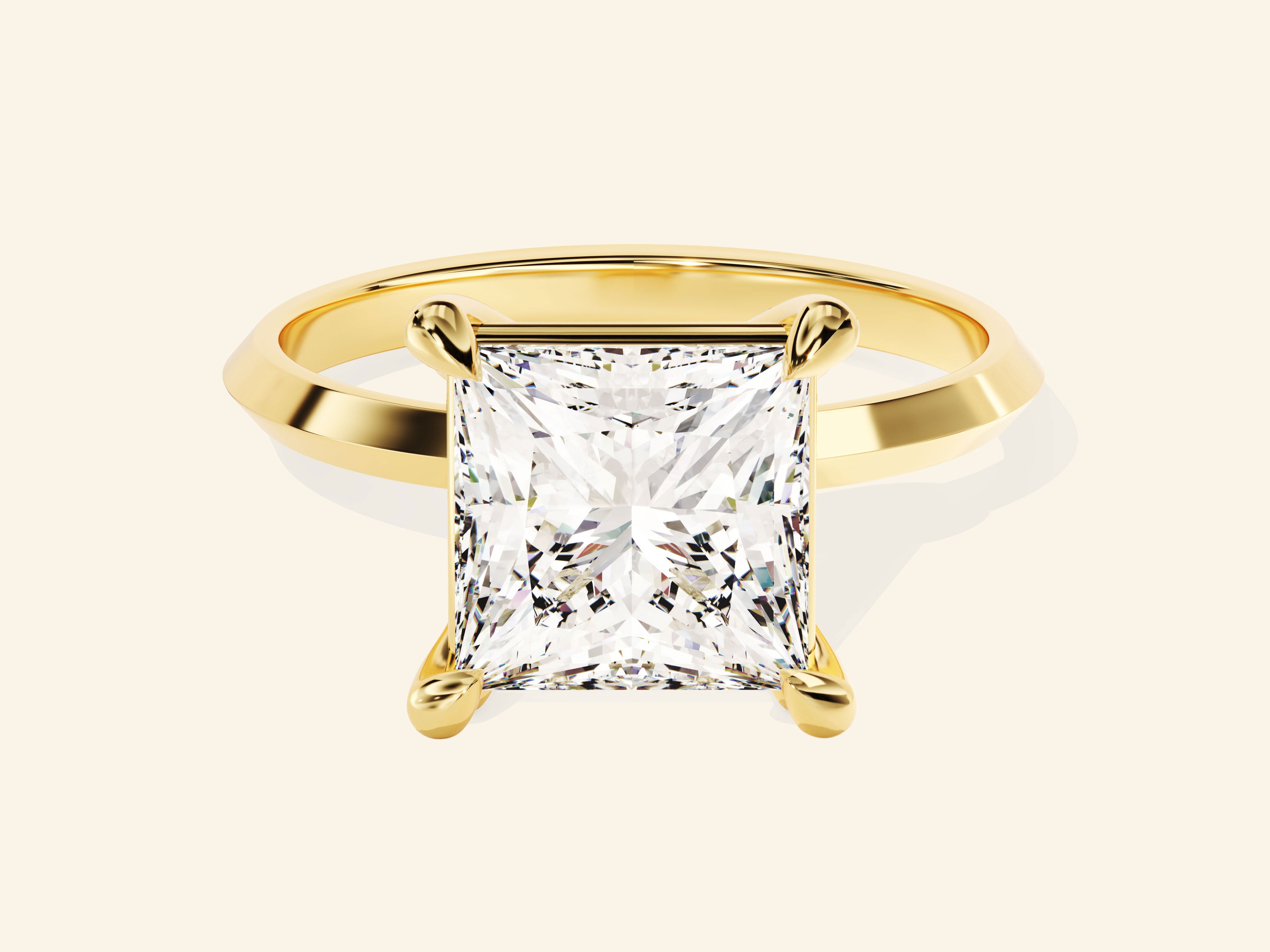 Knife Edge Princess Engagement Ring