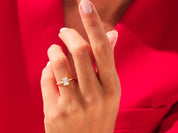 Knife Edge Emerald Engagement Ring