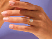 Knife Edge Emerald Engagement Ring