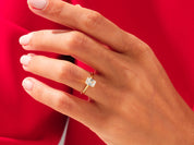 Knife Edge Emerald Engagement Ring