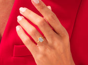 Knife Edge Emerald Engagement Ring
