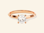 Knife Edge Cushion Engagement Ring