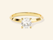 Knife Edge Cushion Engagement Ring