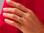 Knife Edge Cushion Engagement Ring