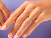 Knife Edge Cushion Engagement Ring