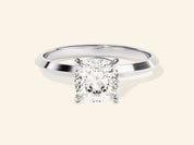 Knife Edge Cushion Engagement Ring