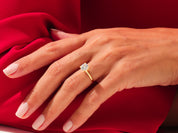 Knife Edge Cushion Engagement Ring