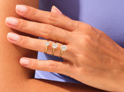 Knife Edge Cushion Engagement Ring