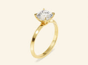 Knife Edge Cushion Engagement Ring
