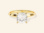 Knife Edge Cushion Engagement Ring