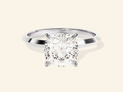 Knife Edge Cushion Engagement Ring