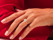 Knife Edge Cushion Engagement Ring