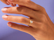 Knife Edge Pear Engagement Ring