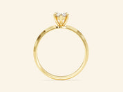 Knife Edge Pear Engagement Ring