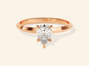 Knife Edge Pear Engagement Ring