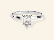Knife Edge Pear Engagement Ring