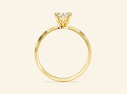 Knife Edge Pear Engagement Ring