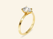 Knife Edge Pear Engagement Ring