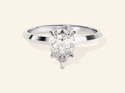 Knife Edge Pear Engagement Ring