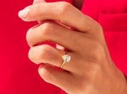 Knife Edge Pear Engagement Ring