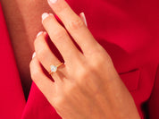 Knife Edge Pear Engagement Ring