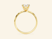 Knife Edge Pear Engagement Ring