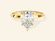 Knife Edge Pear Engagement Ring