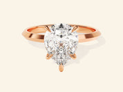 Knife Edge Pear Engagement Ring