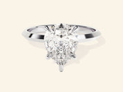 Knife Edge Pear Engagement Ring