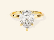 Knife Edge Pear Engagement Ring
