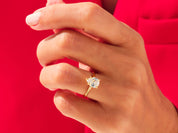 Knife Edge Pear Engagement Ring