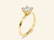 Knife Edge Asscher Engagement Ring