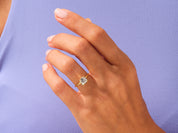Knife Edge Asscher Engagement Ring