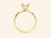 Knife Edge Asscher Engagement Ring