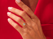 Knife Edge Asscher Engagement Ring