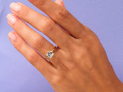 Knife Edge Asscher Engagement Ring