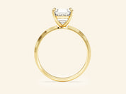 Knife Edge Asscher Engagement Ring