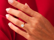 Knife Edge Asscher Engagement Ring